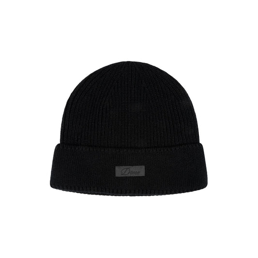 Dime Cursive Rib Beanie Black - HEADWEAR - Canada