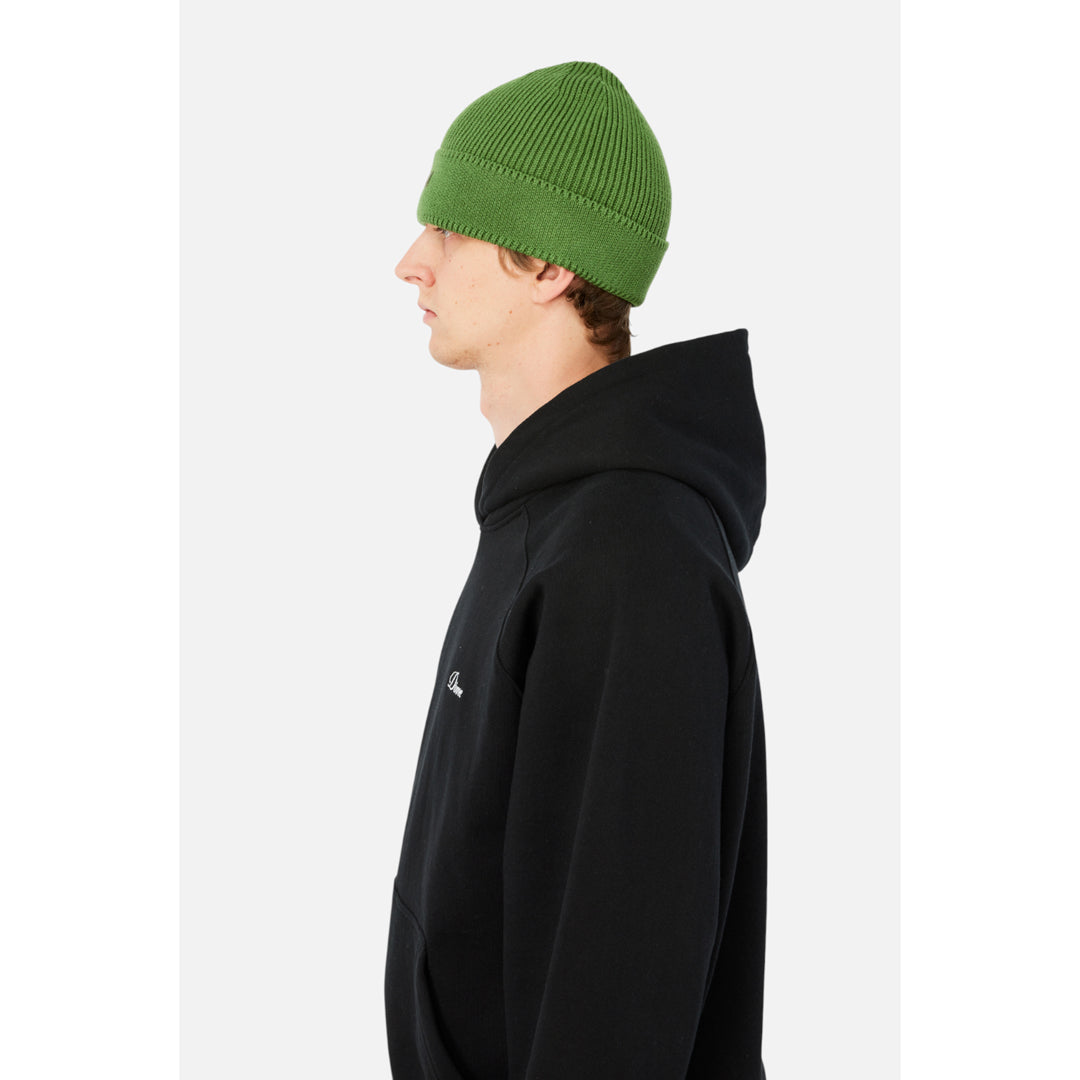 Dime Cursive Rib Beanie Khaki Green - HEADWEAR - Canada