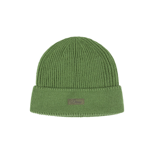 Dime Cursive Rib Beanie Khaki Green - HEADWEAR - Canada