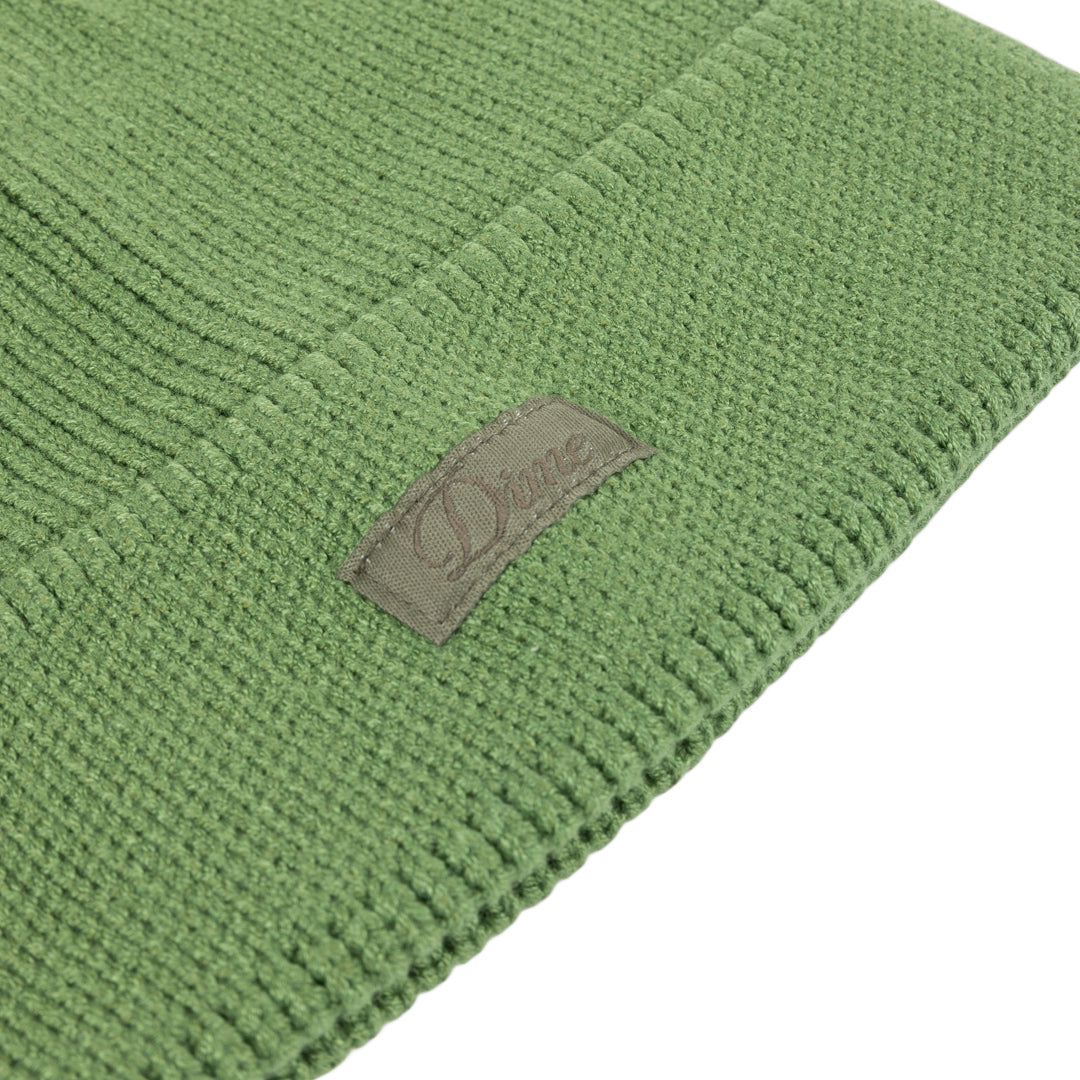 Dime Cursive Rib Beanie Khaki Green - HEADWEAR - Canada