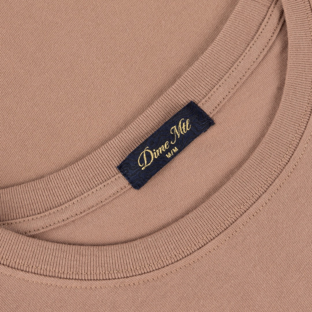 Dime Cursive Small Logo T-Shirt Sepia - T-SHIRTS - Canada