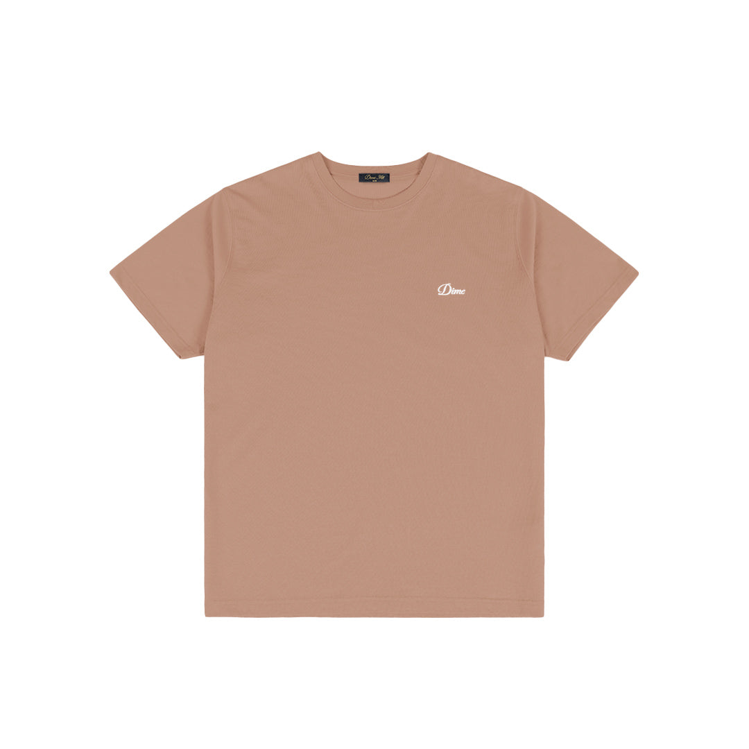 Dime Cursive Small Logo T-Shirt Sepia - T-SHIRTS - Canada