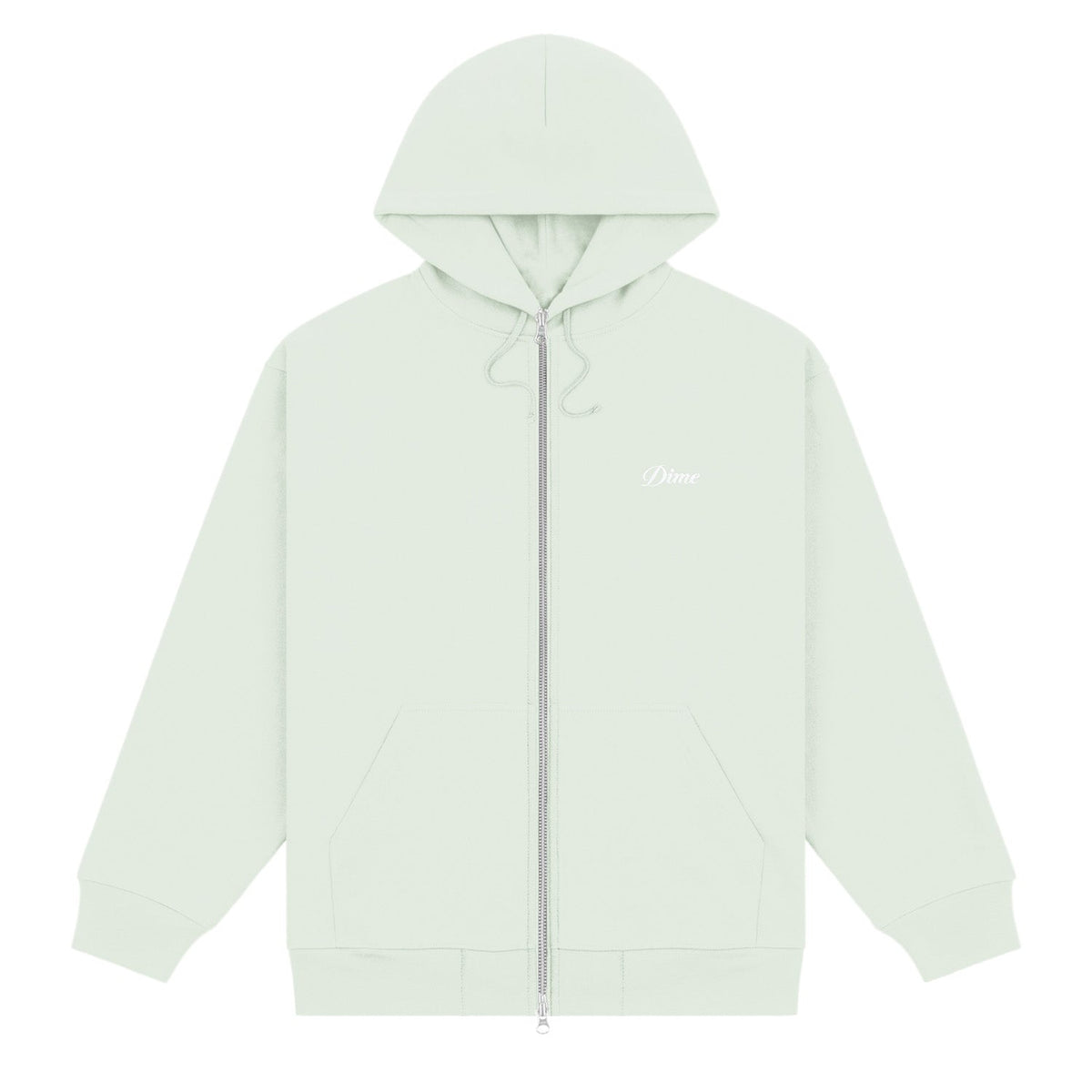 Dime Cursive Small Logo Zip Hoodie Mint - SWEATERS - Canada Main image