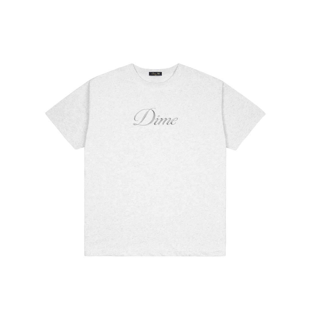 Dime Cursive T-Shirt Ash - T-SHIRTS - Canada