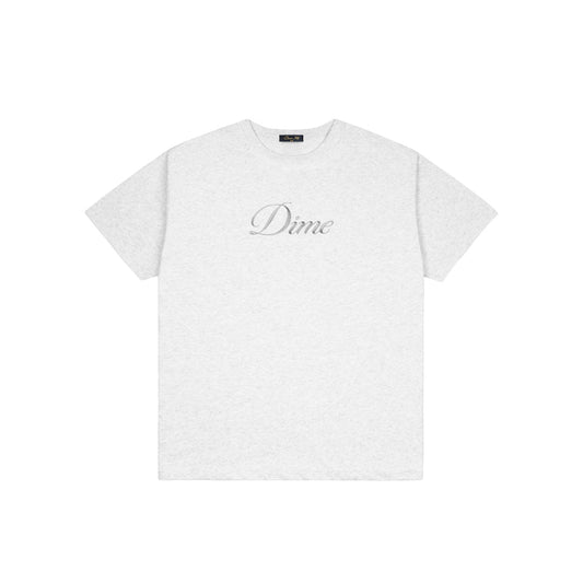 Dime Cursive T-Shirt Ash - T-SHIRTS - Canada