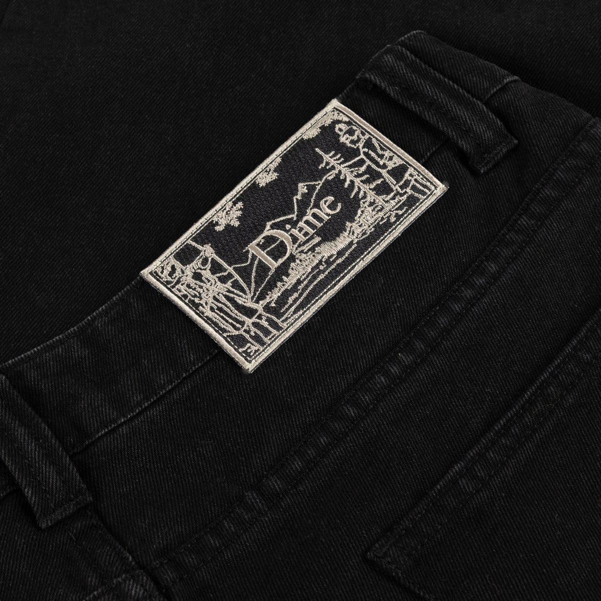 Dime Men Classic Baggy Denim Pants Black - BOTTOMS - Canada