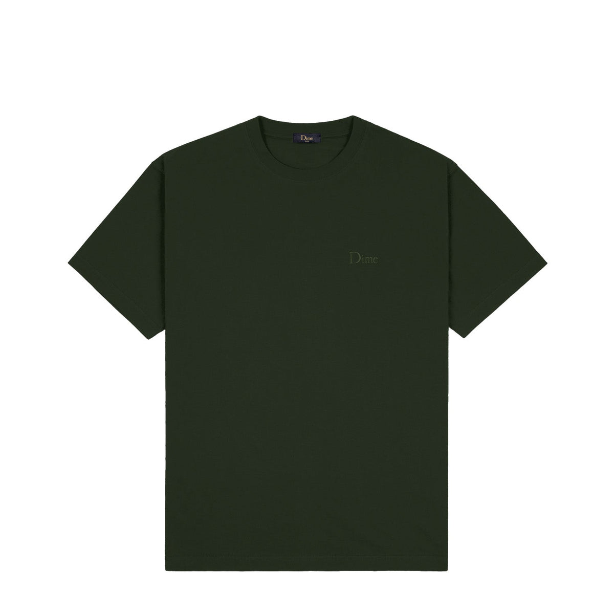 Dime Men Classic Small Logo T-Shirt Forest Green - T-SHIRTS - Canada Main image