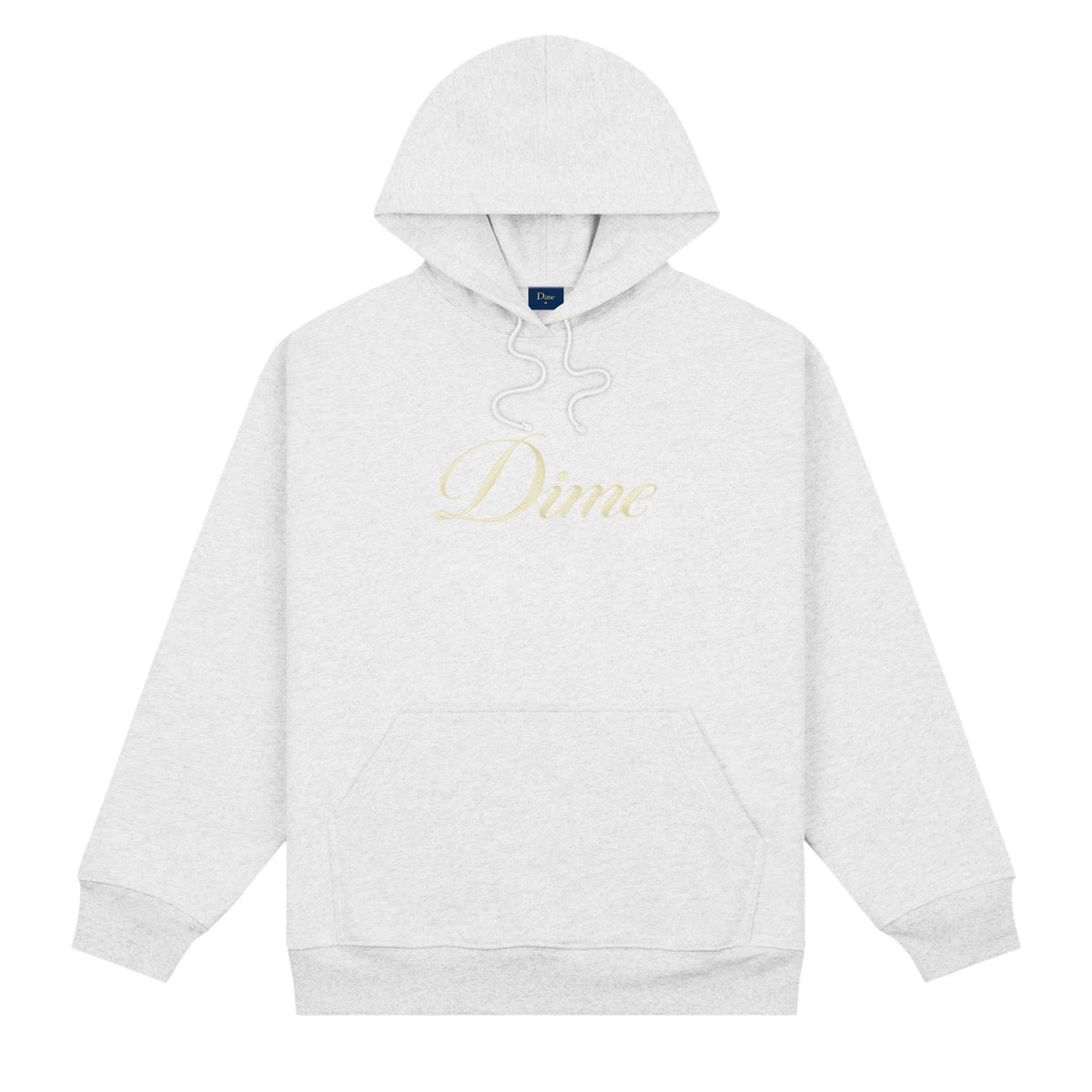 Dime Men Cursive Logo Hoodie Ash - SWEATERS - Canada