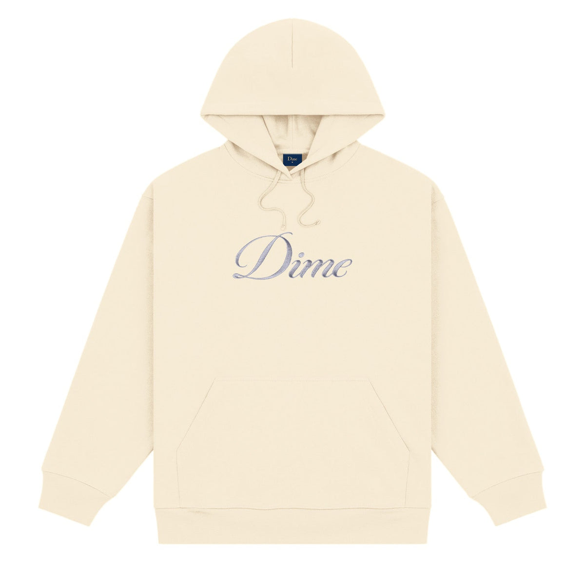 Dime Men Cursive Logo Hoodie Fog - SWEATERS - Canada