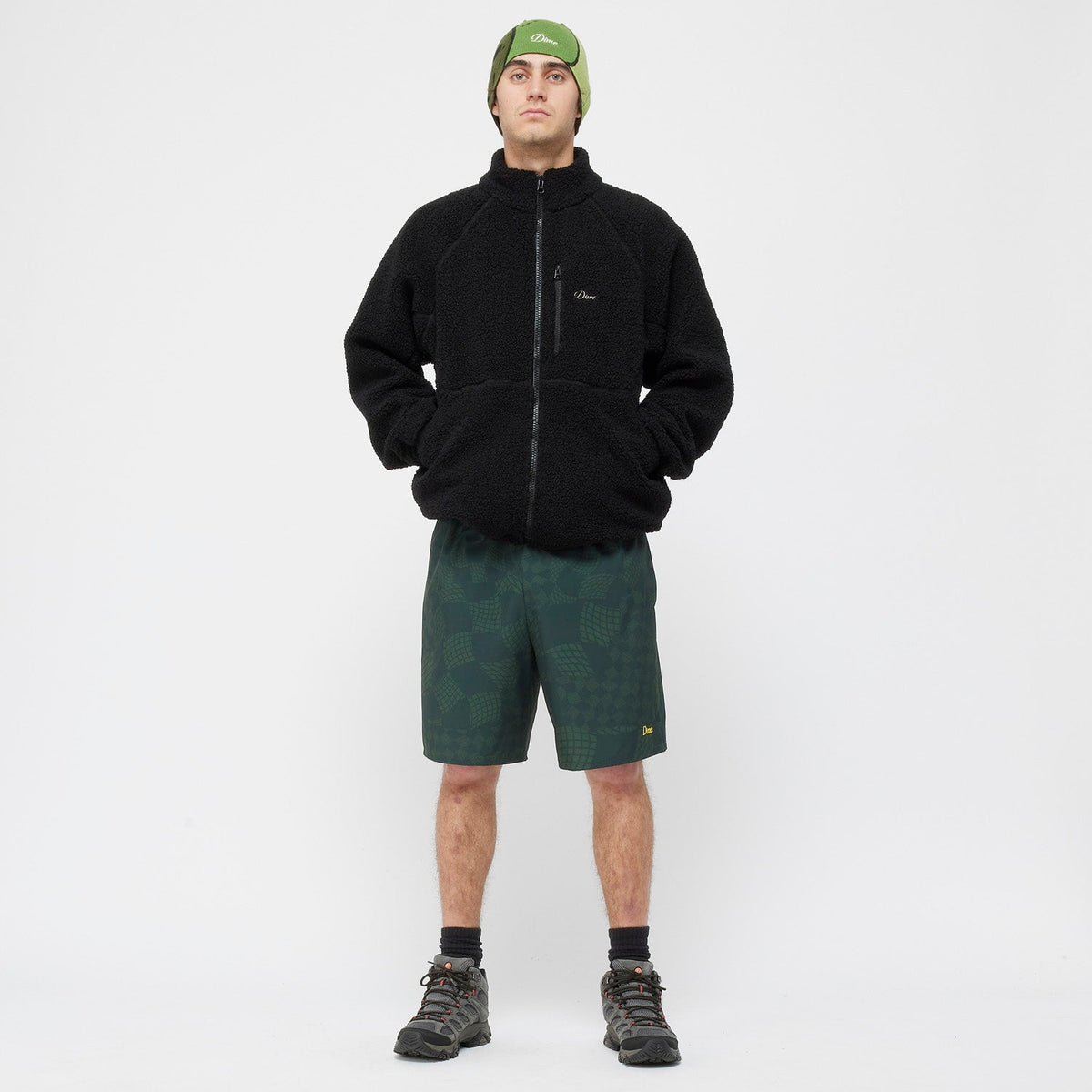 Dime Men Polar Fleece Sherpa Zip Black - OUTERWEAR - Canada
