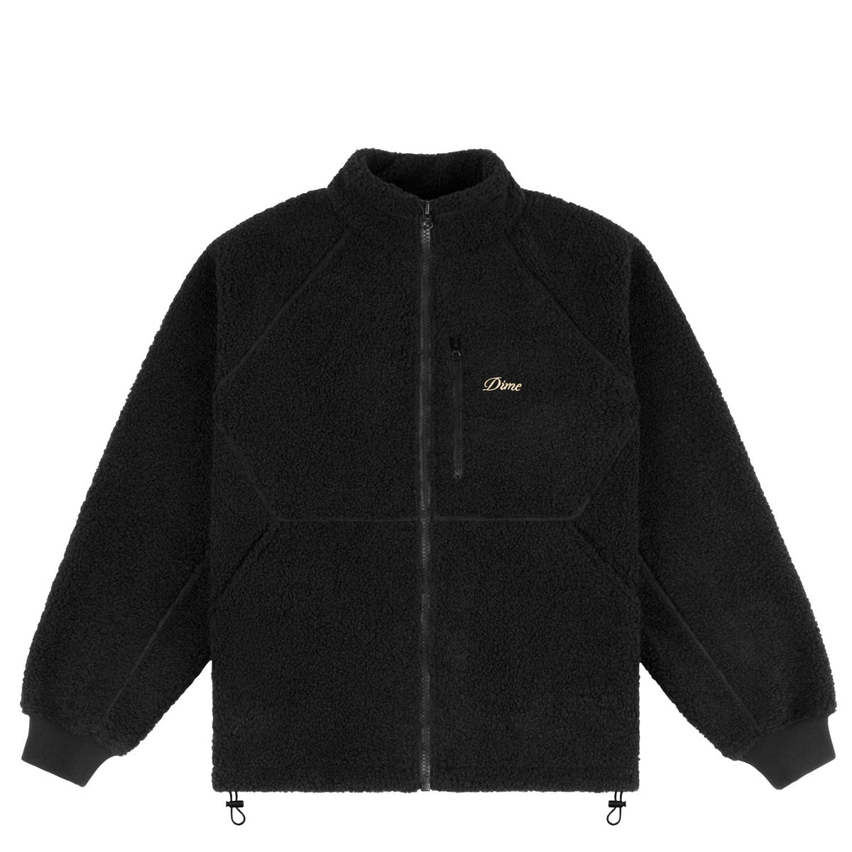 Dime Men Polar Fleece Sherpa Zip Black - OUTERWEAR - Canada