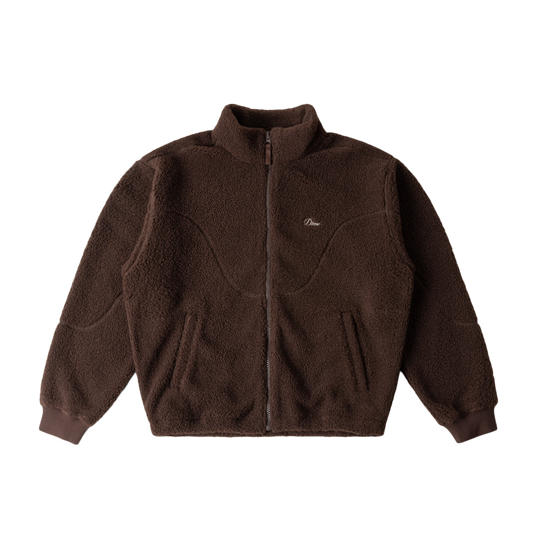 Dime Polar Fleece Sherpa Zip Brown - TOPS - Canada