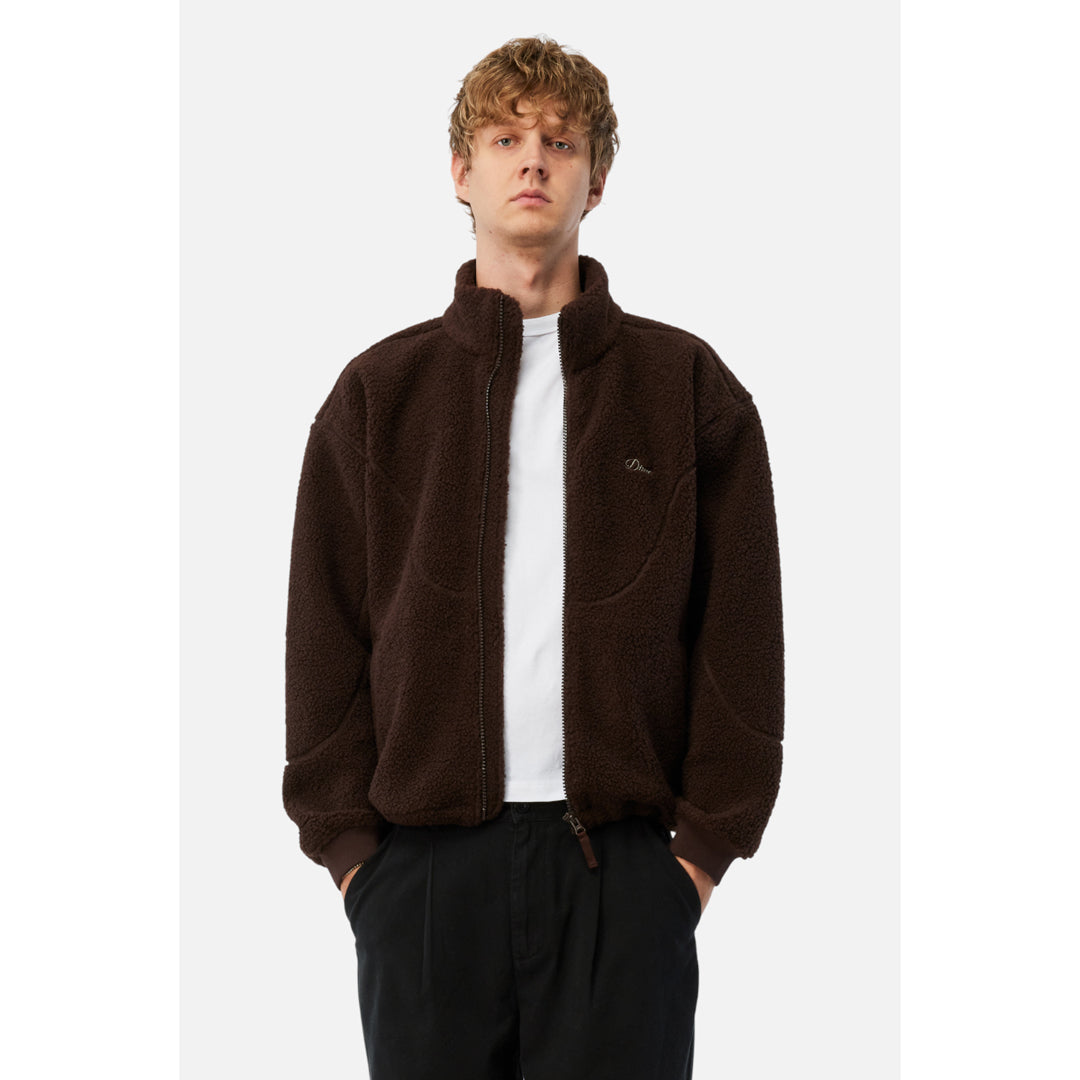Dime Polar Fleece Sherpa Zip Brown - TOPS - Canada