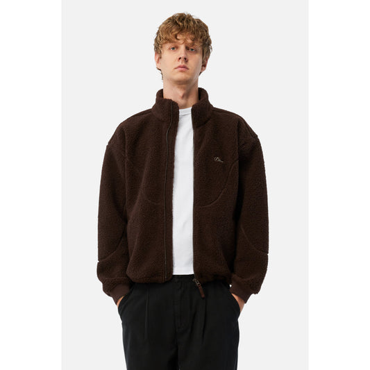 Dime Polar Fleece Sherpa Zip Brown - TOPS - Canada