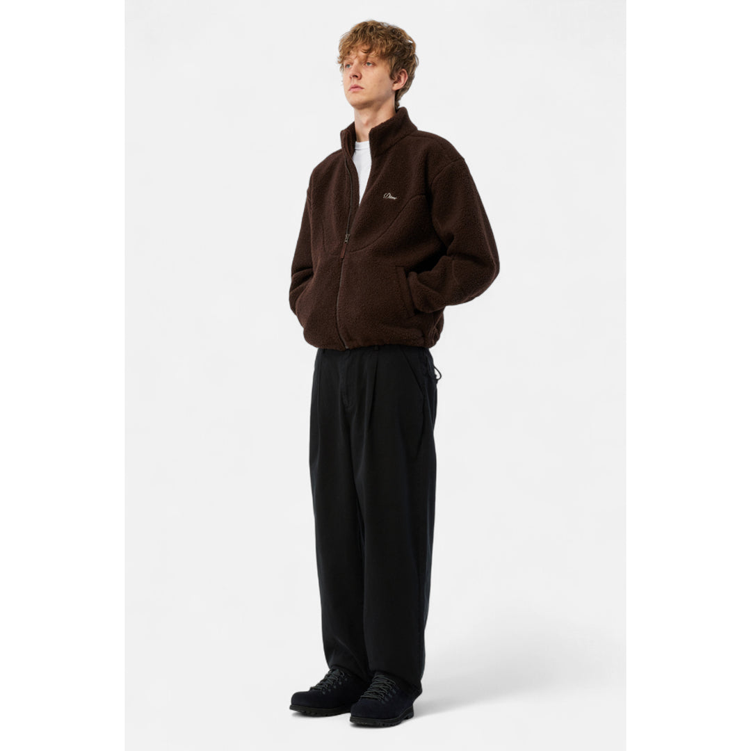 Dime Polar Fleece Sherpa Zip Brown - TOPS - Canada