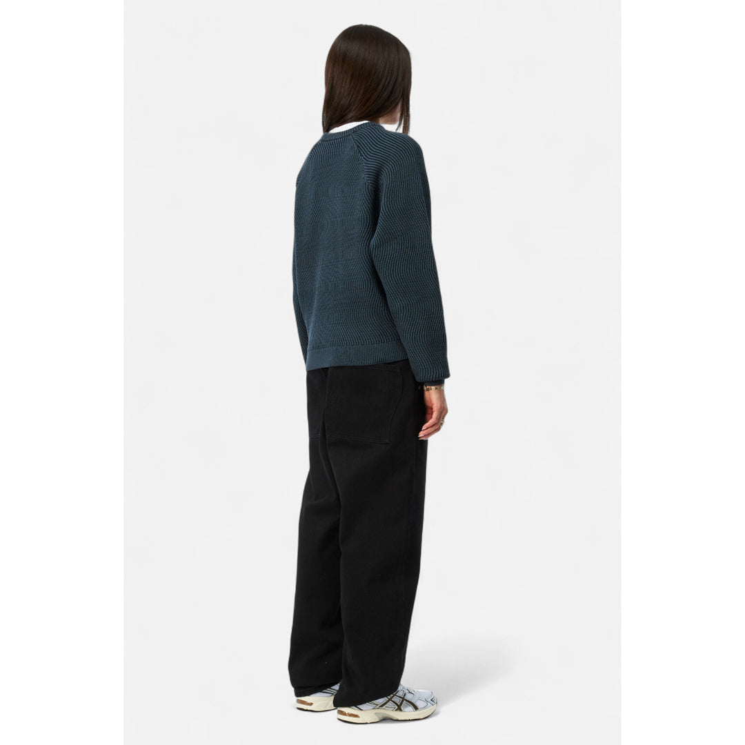 Dime Wave Knit Sweater Navy - SWEATERS - Canada