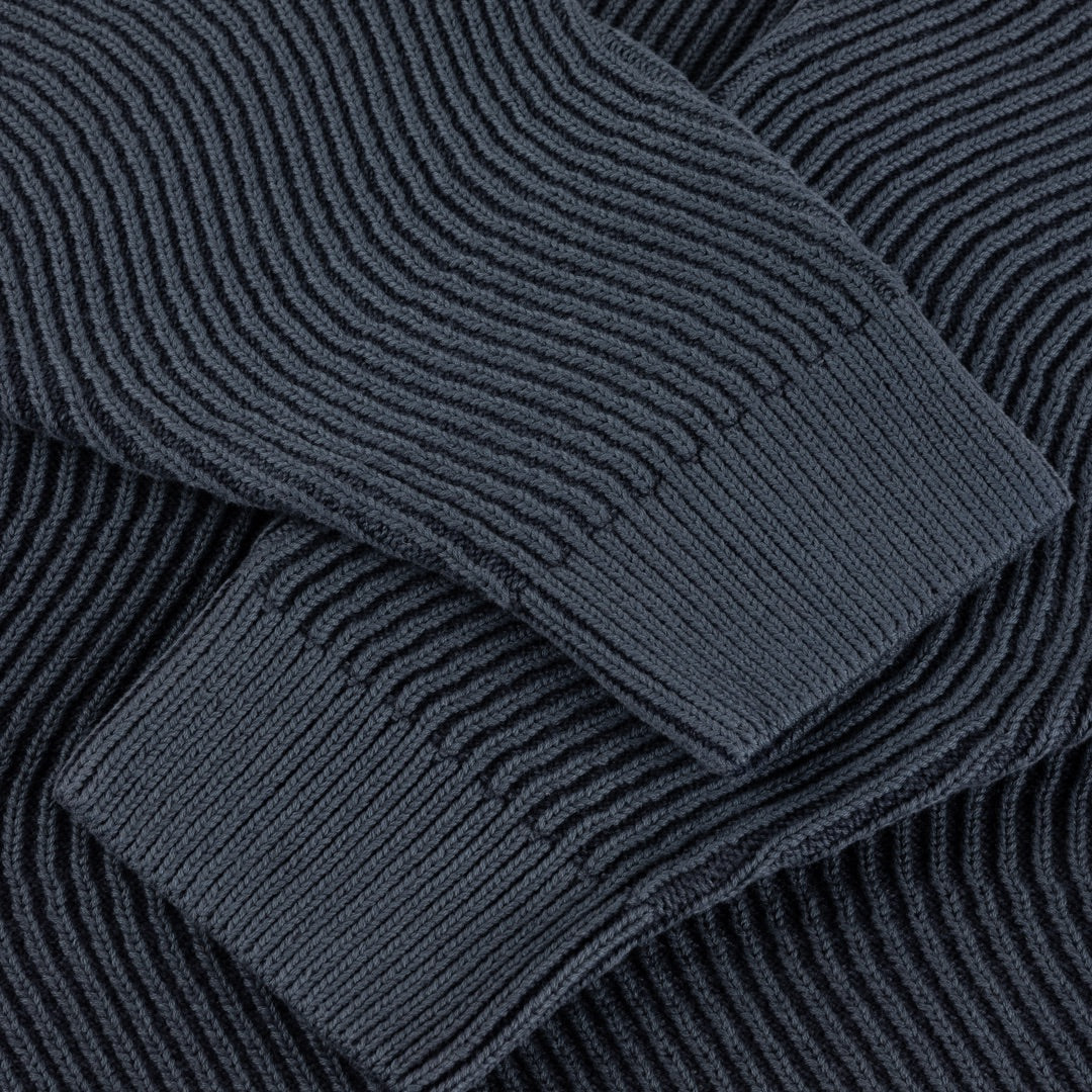 Dime Wave Knit Sweater Navy - SWEATERS - Canada