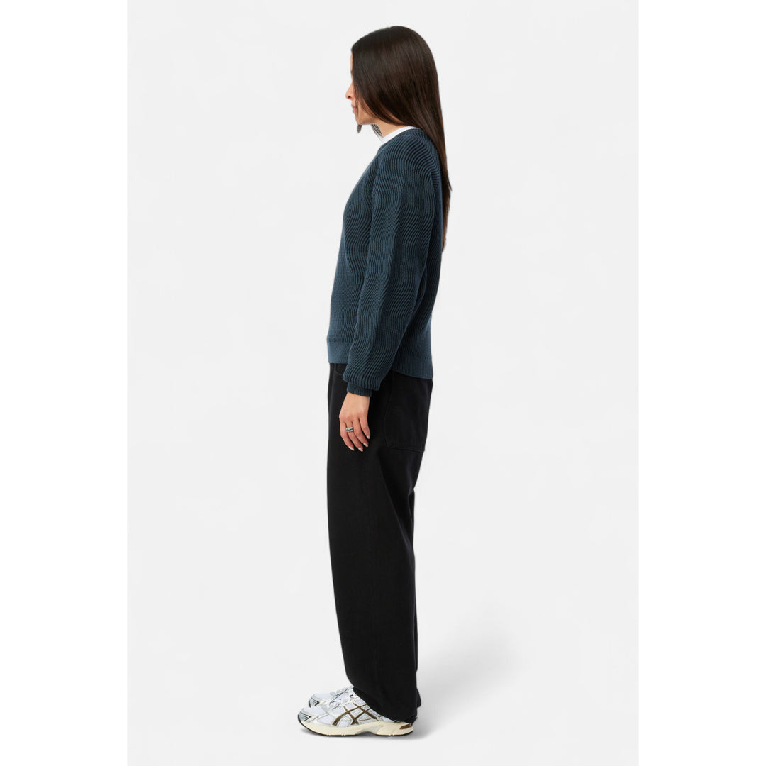 Dime Wave Knit Sweater Navy - SWEATERS - Canada
