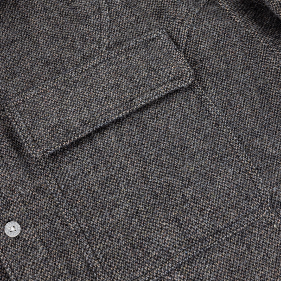 Dime Wool Overshirt Silver - TOPS - Canada