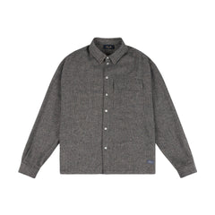 Dime Wool Overshirt Silver - TOPS - Canada