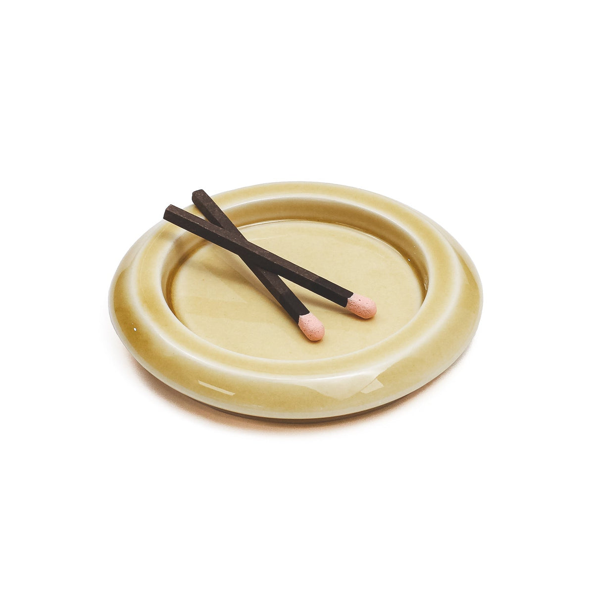 Hibi Incense Round Kiseto Incense Tray Yellow - INCENSE - Canada Main image