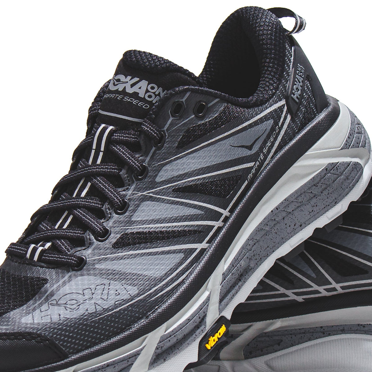 Hoka One Men Mafate Speed 2 Black Castlerock 1126851-BCSTL - FOOTWEAR Canada
