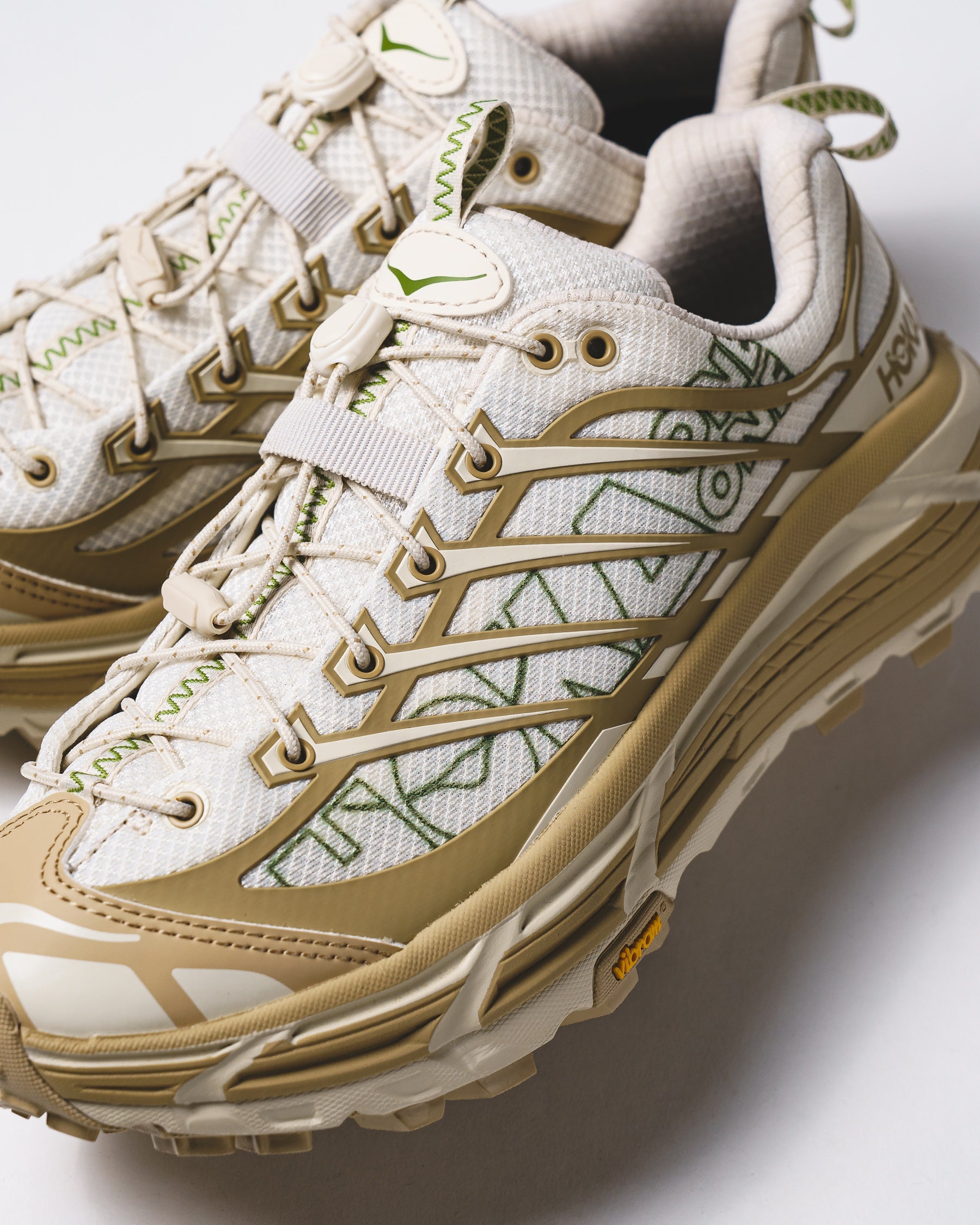 Hoka One One Unisex Mafate Three2 Wordmark Khaki Oatmilk 1175490-KKT - FOOTWEAR - Canada