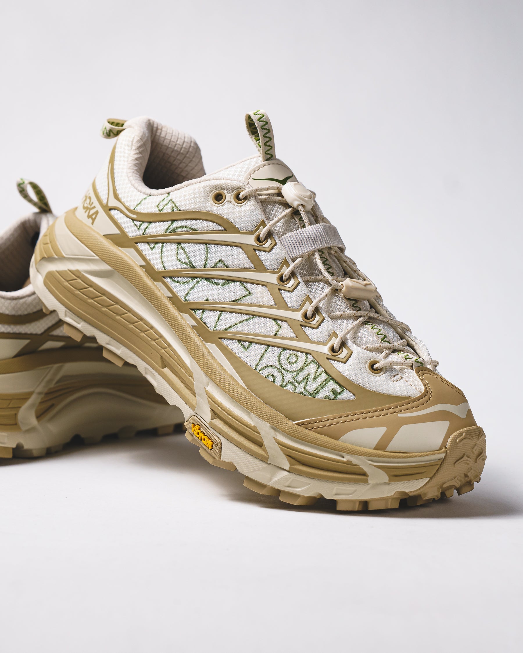 Hoka One One Unisex Mafate Three2 Wordmark Khaki Oatmilk 1175490-KKT - FOOTWEAR - Canada