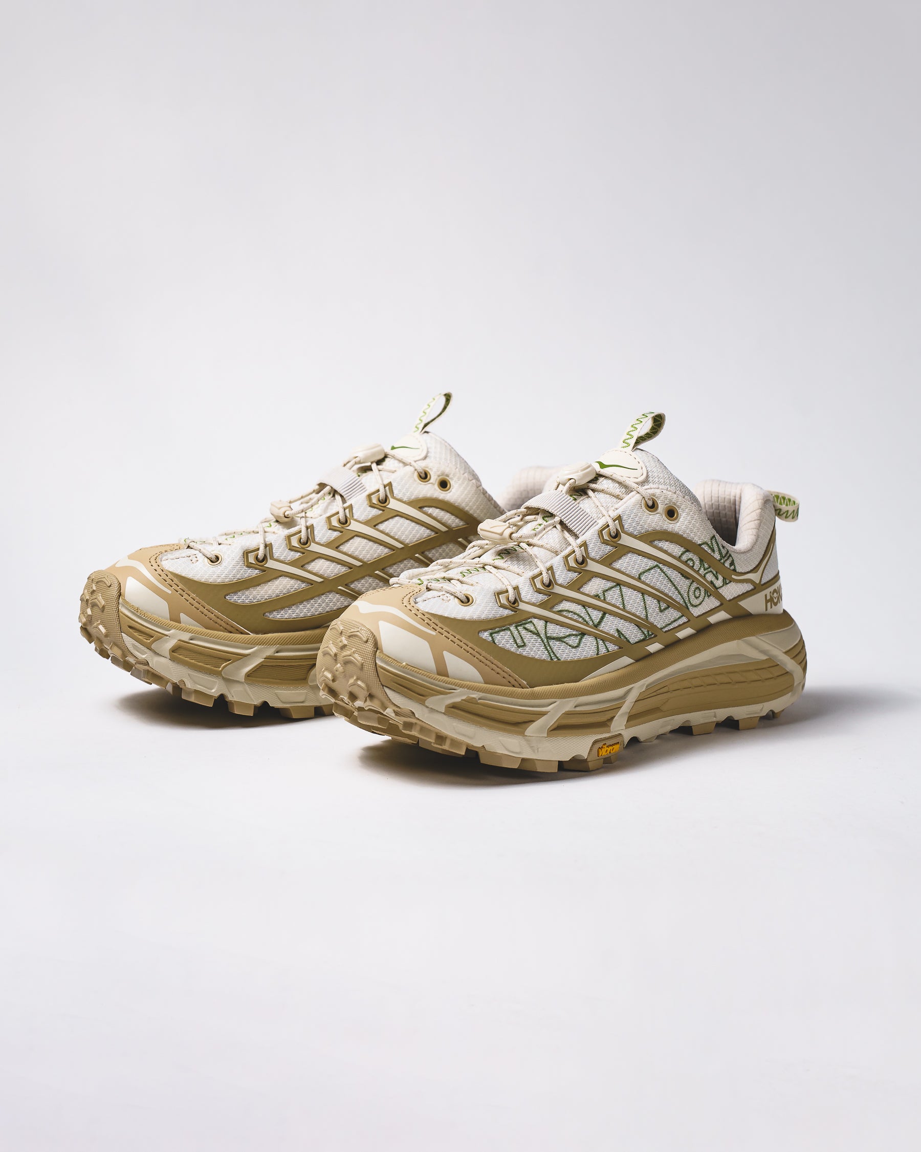 Hoka One One Unisex Mafate Three2 Wordmark Khaki Oatmilk 1175490-KKT - FOOTWEAR - Canada