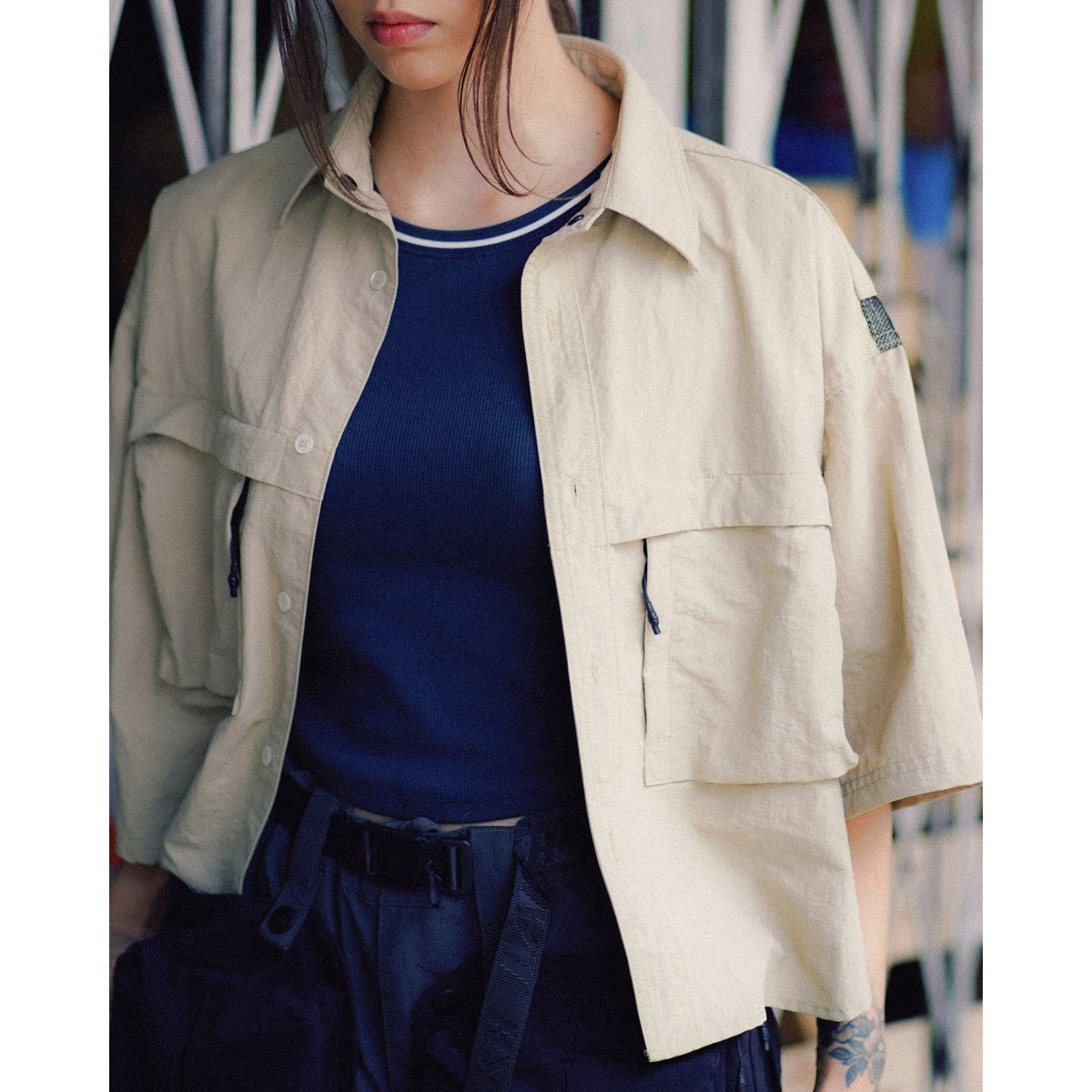 LAKH Breathable Western Field Shirt Khaki - TOPS - Canada