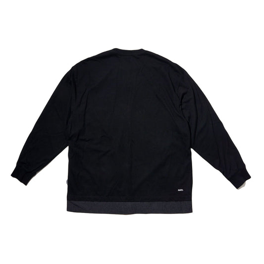 LAKH Distressed Patch Layering Tee Black - T-SHIRTS - Canada