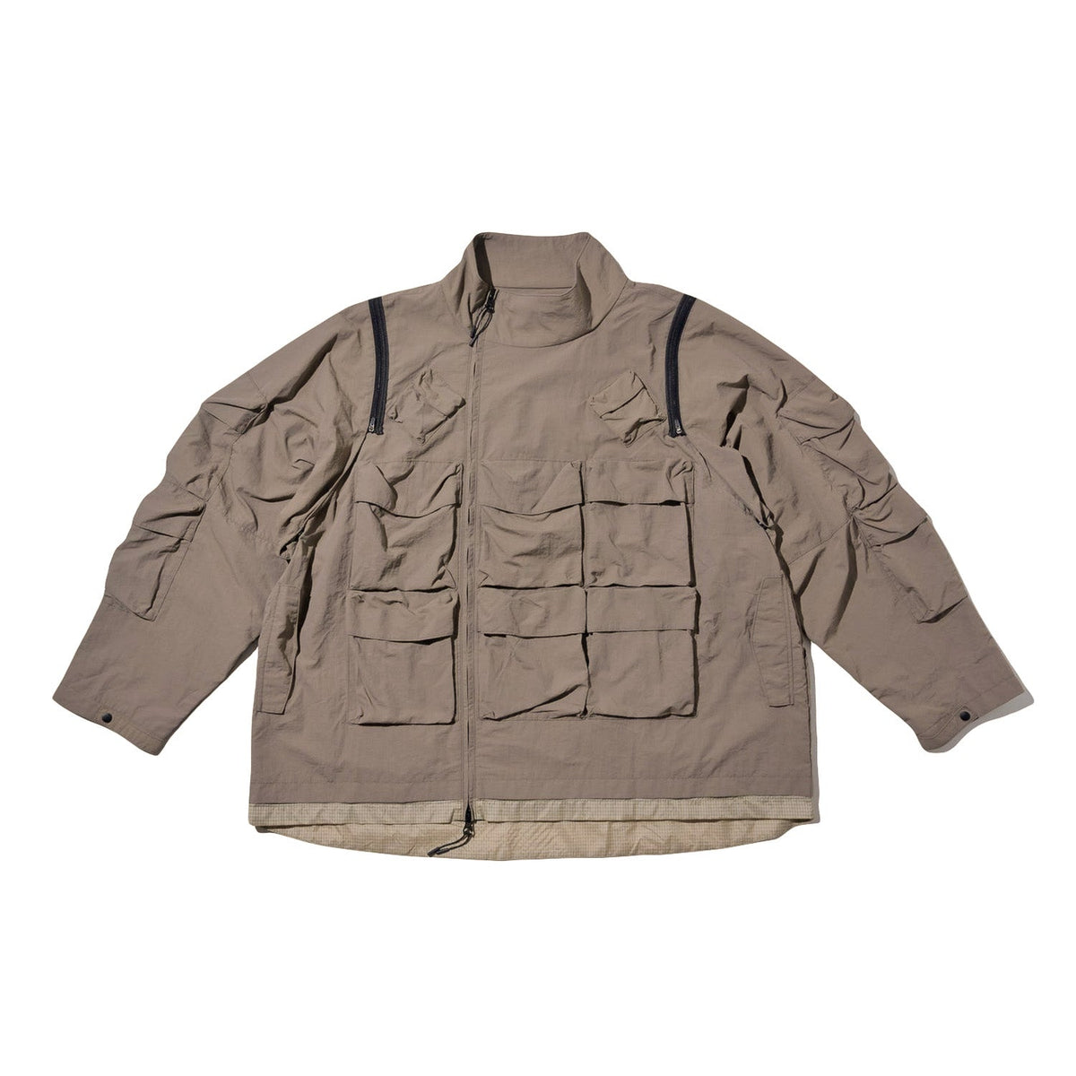 LAKH Double-way Detachable Vest Jacket Kahki - TOPS - Canada Main image