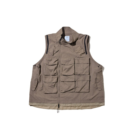 LAKH Double-way Detachable Vest Jacket Kahki - TOPS - Canada