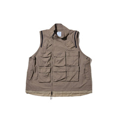 LAKH Double-way Detachable Vest Jacket Kahki - TOPS - Canada
