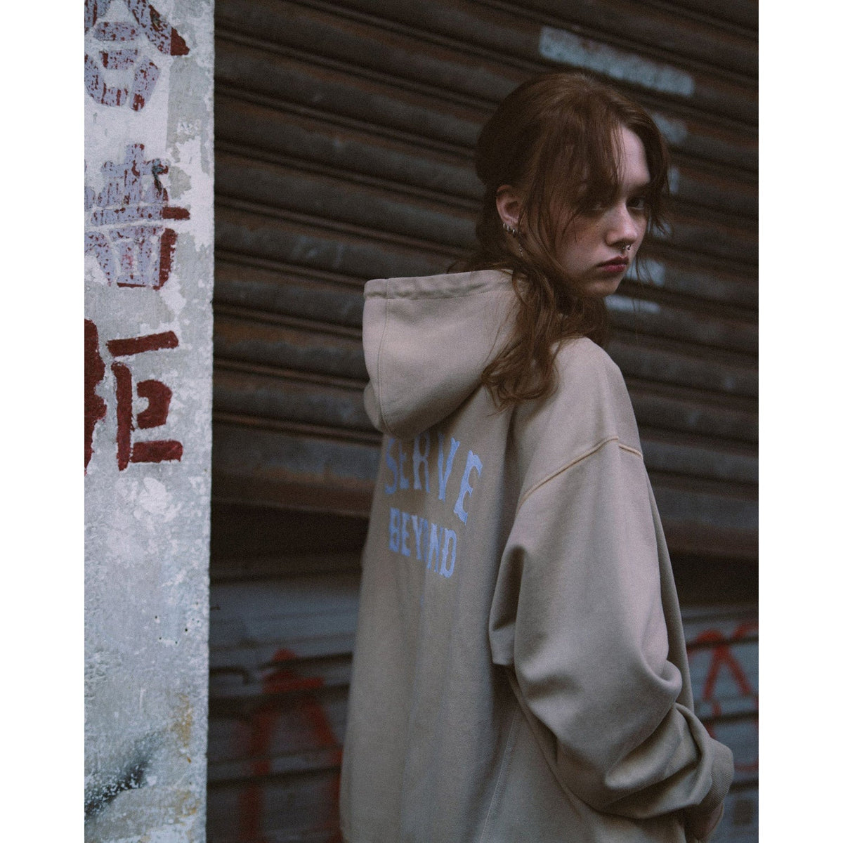 LAKH Embroidery Hooded Sweatshirt Ash - SWEATERS - Canada