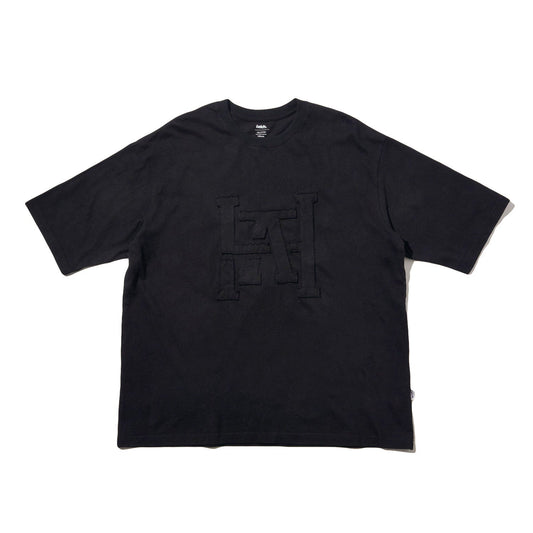 LAKH Patchwork Logo Half Sleeve Tee Black - T-SHIRTS - Canada