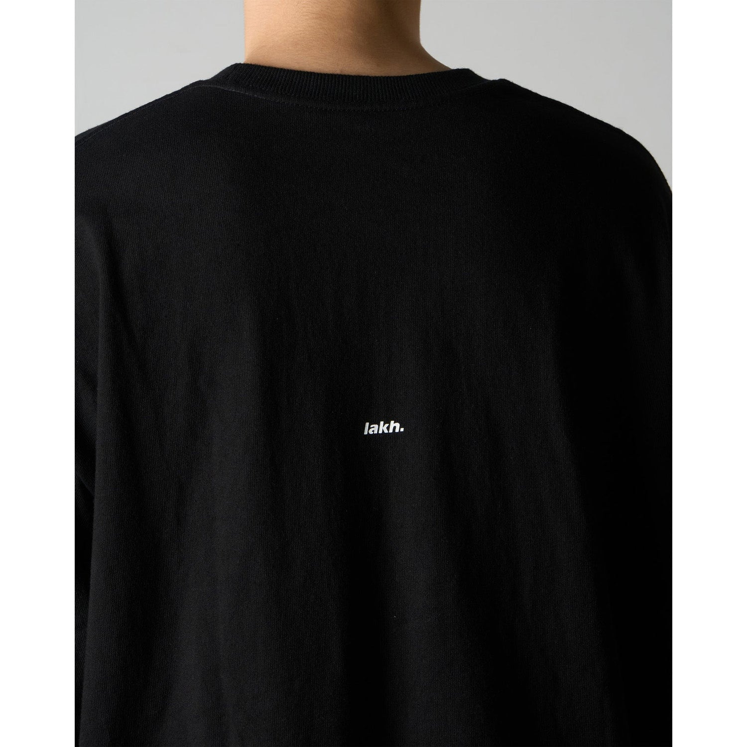 LAKH Patchwork Logo Half Sleeve Tee Black - T-SHIRTS - Canada