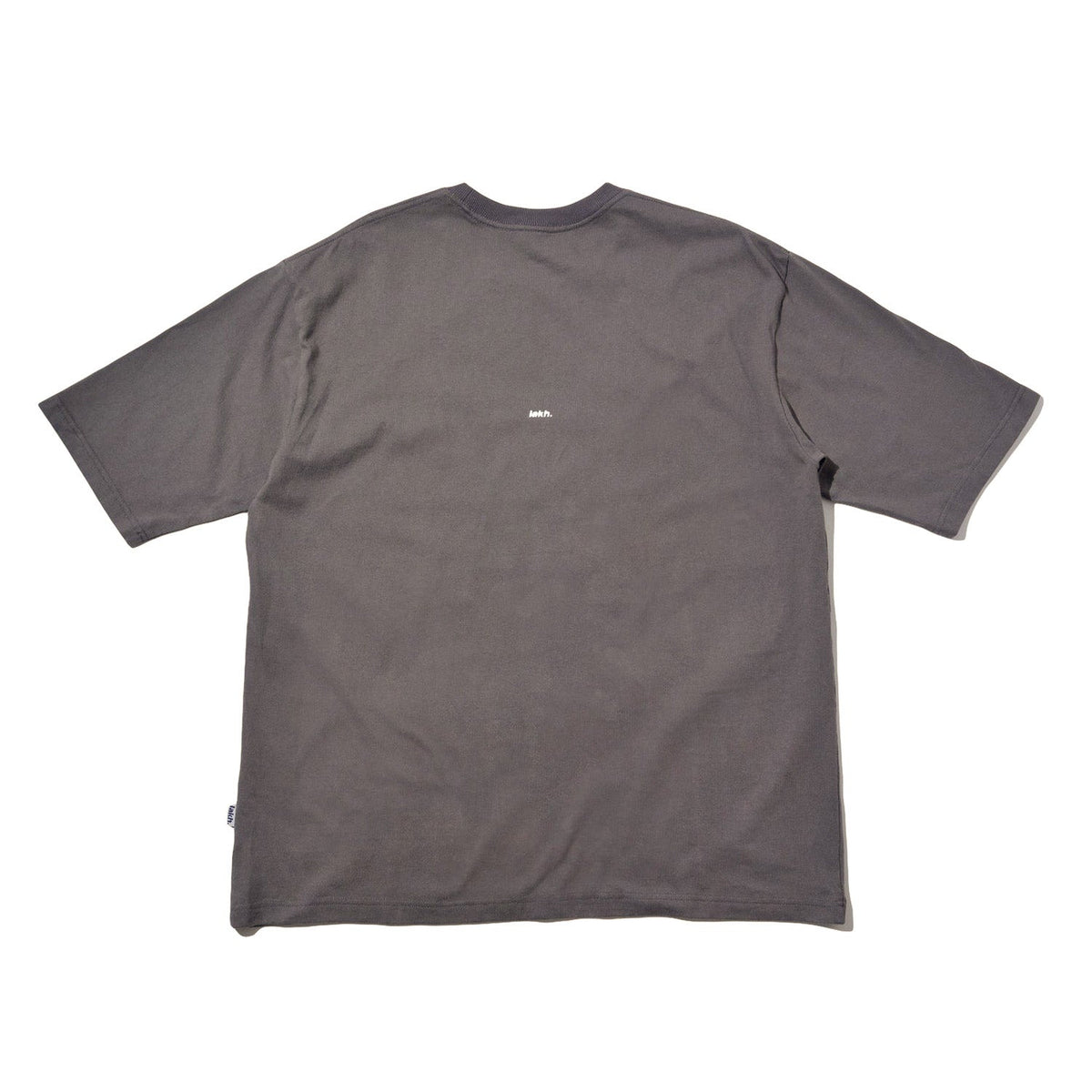 LAKH Patchwork Logo Half Sleeve Tee Grey - T-SHIRTS - Canada