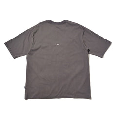 LAKH Patchwork Logo Half Sleeve Tee Grey - T-SHIRTS - Canada