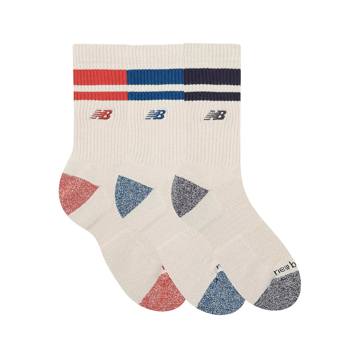 New Balance Active Premium Stripe Crew Socks 3 Pack Multi