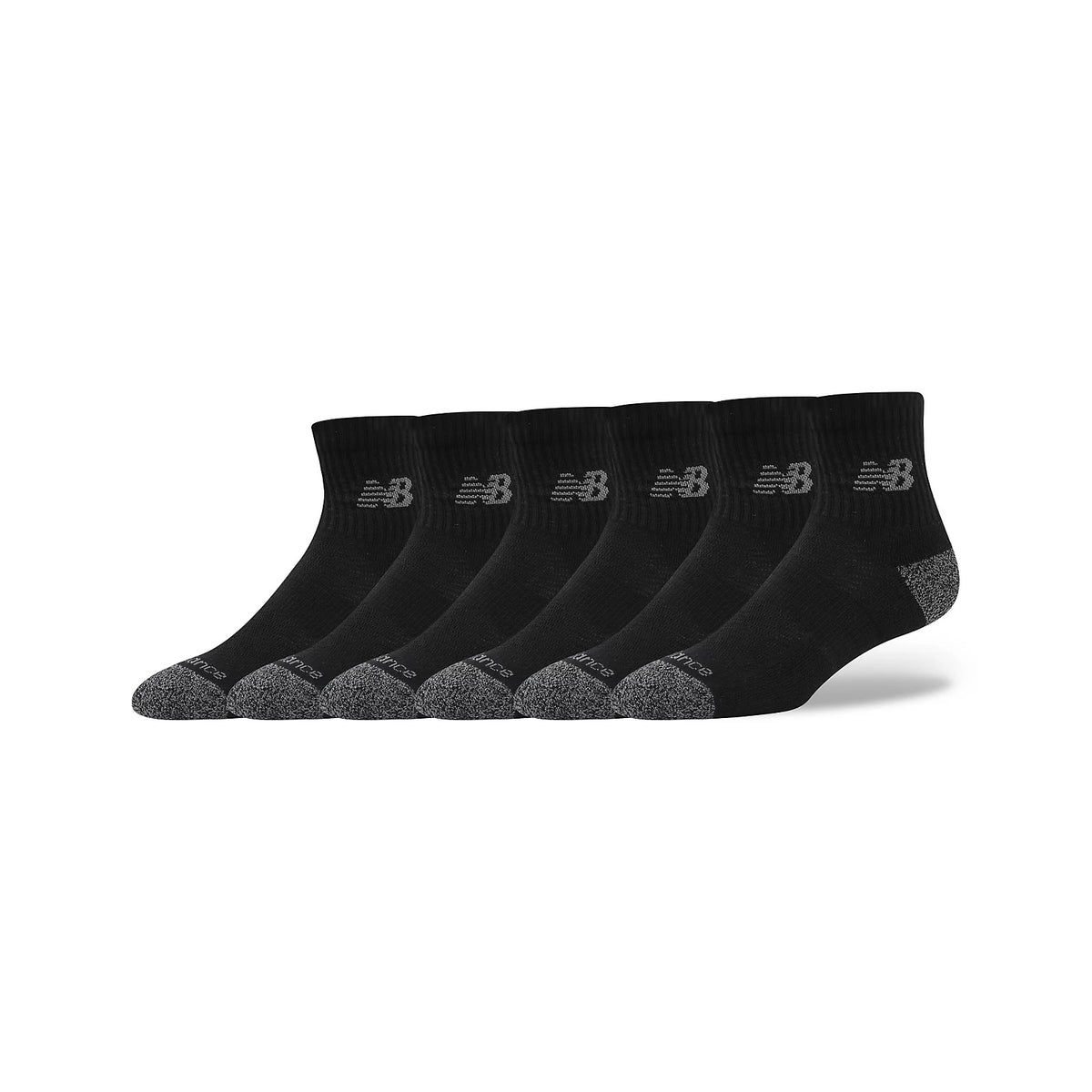 New Balance Active QTR Socks 6 Pack Black Main image
