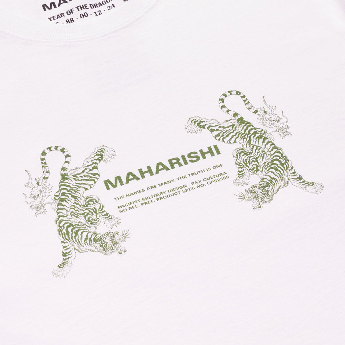 Maharishi Men Double Tigers Miltype T - Shirt White - T - SHIRTS Canada