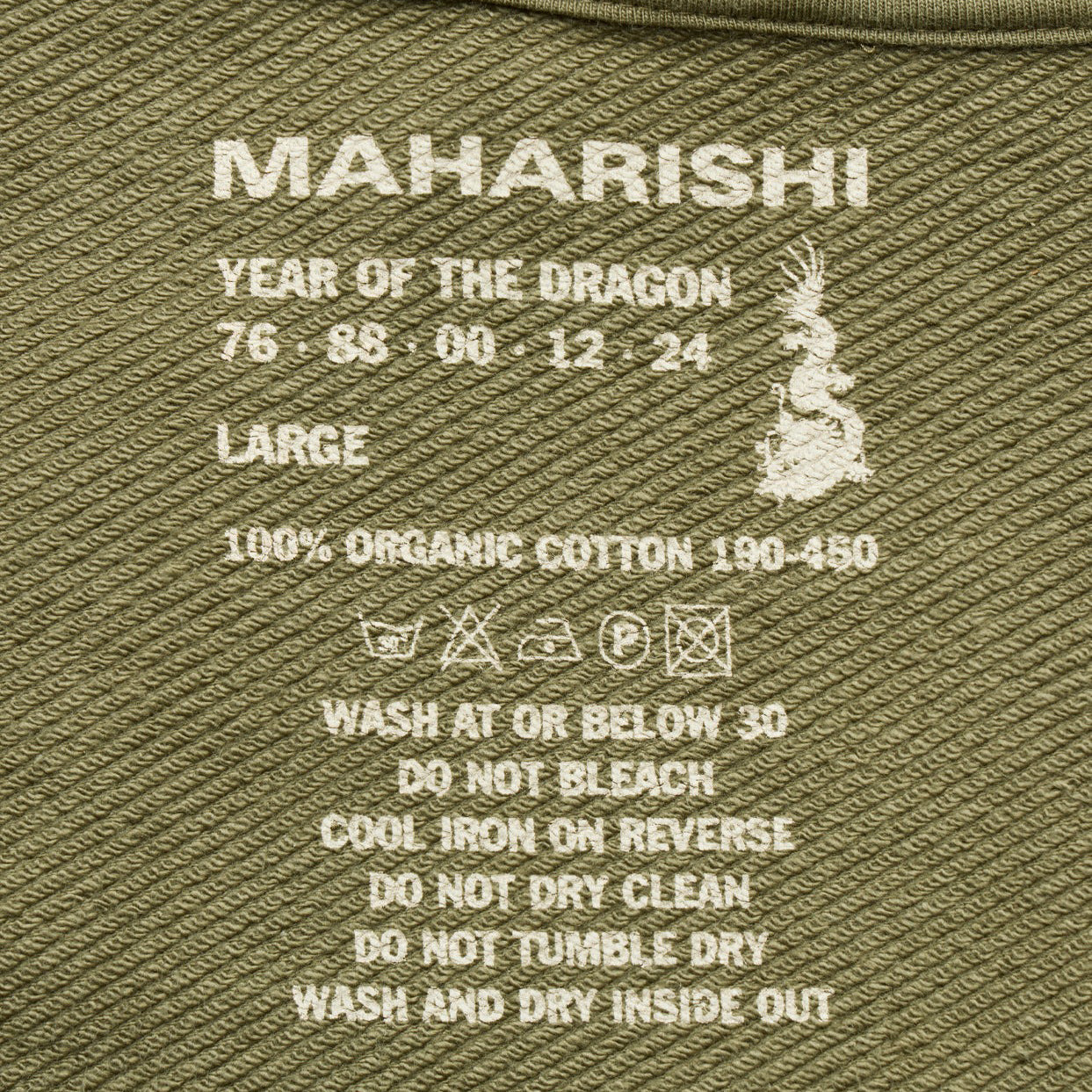 Maharishi Men Dragon Bamboo Hooded Sweater Olive - SWEATERS Canada