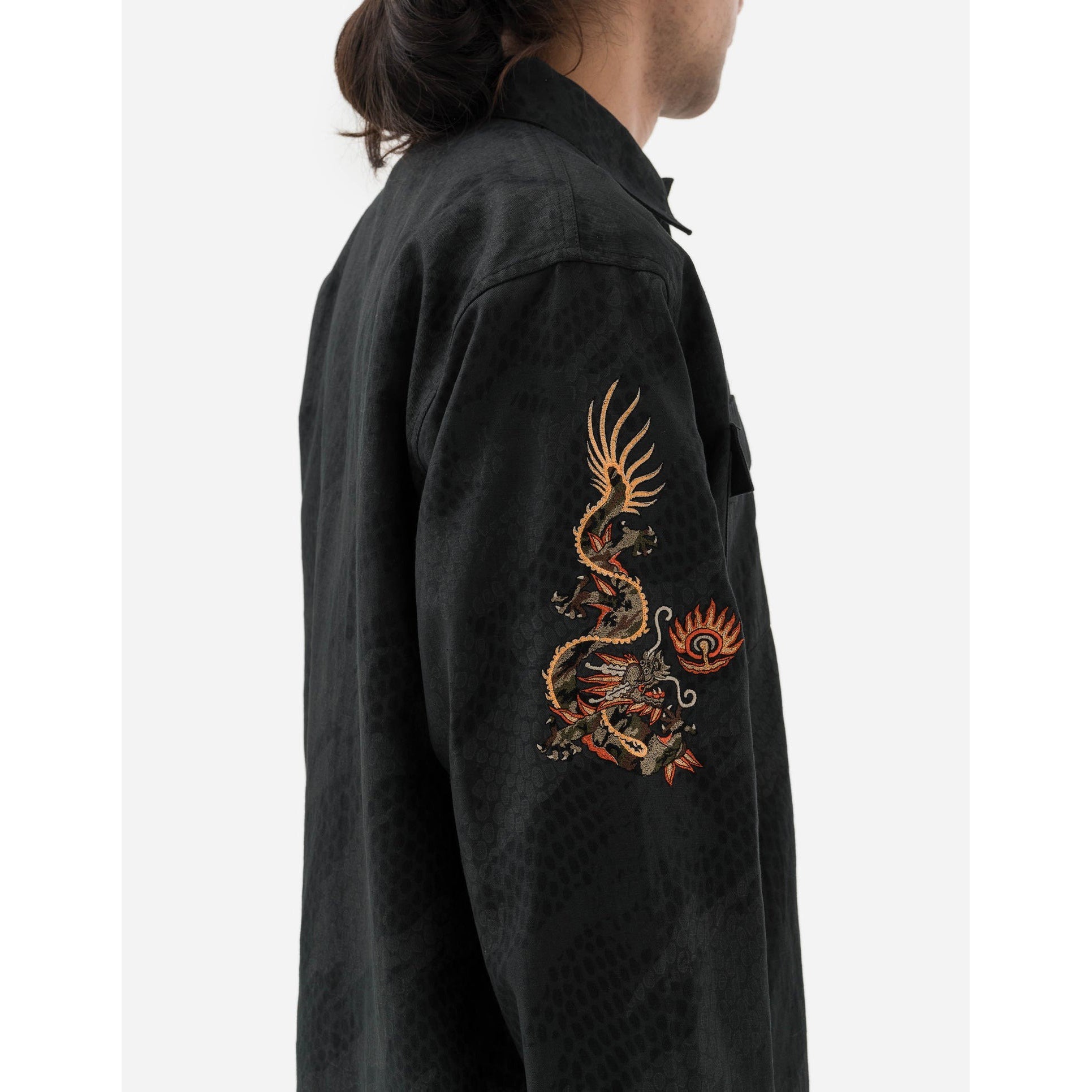 Maharishi Men Original Dragon Camo Overshirt Subdued Night - OUTERWEAR Canada