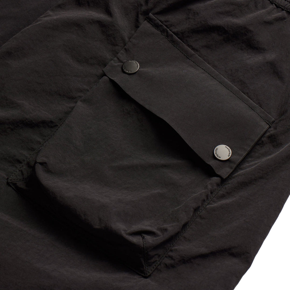 Maharishi Men Veg Dyed Asym Cargo Track Shorts Black - Canada