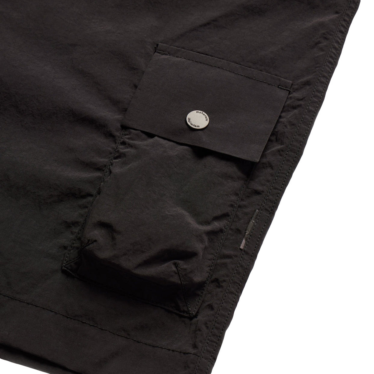 Maharishi Men Veg Dyed Asym Cargo Track Shorts Black - Canada