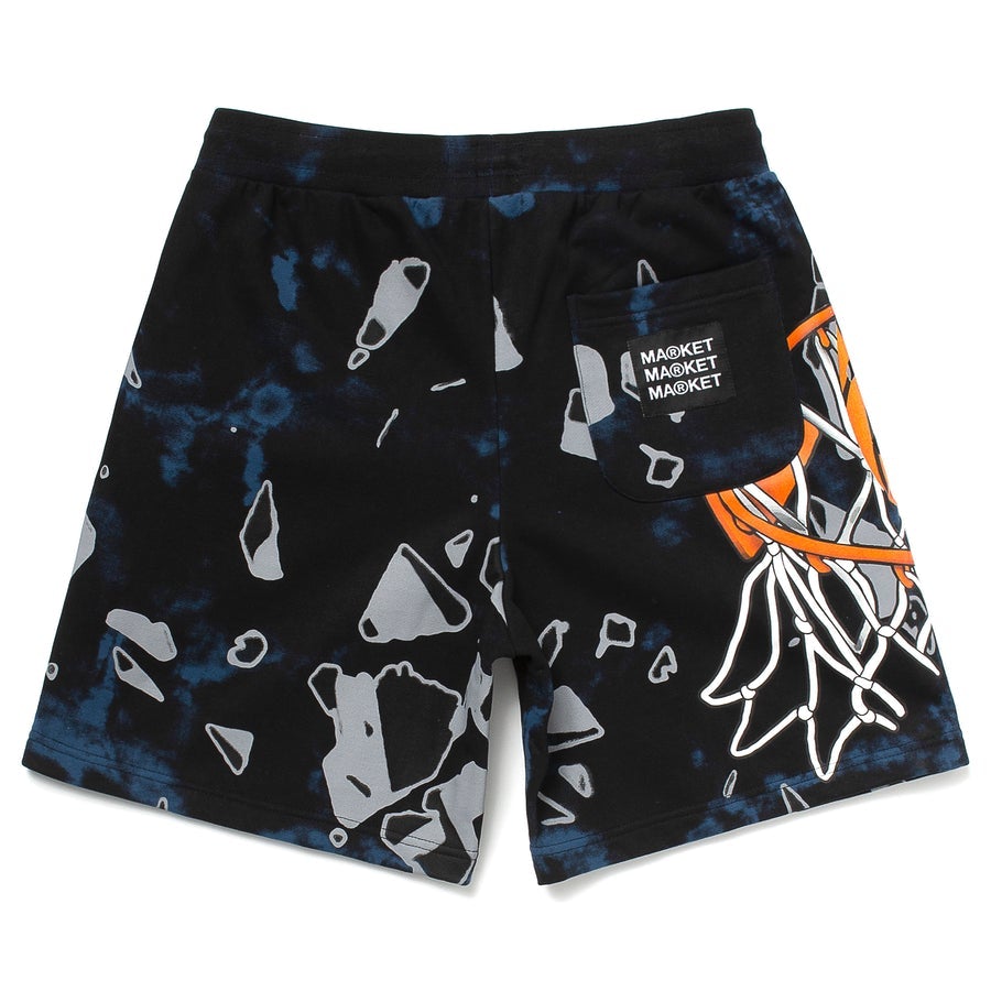 Market Men Shattered Backboard Tie-Dye Shorts Black Blue 395000241-TIE Secondary image