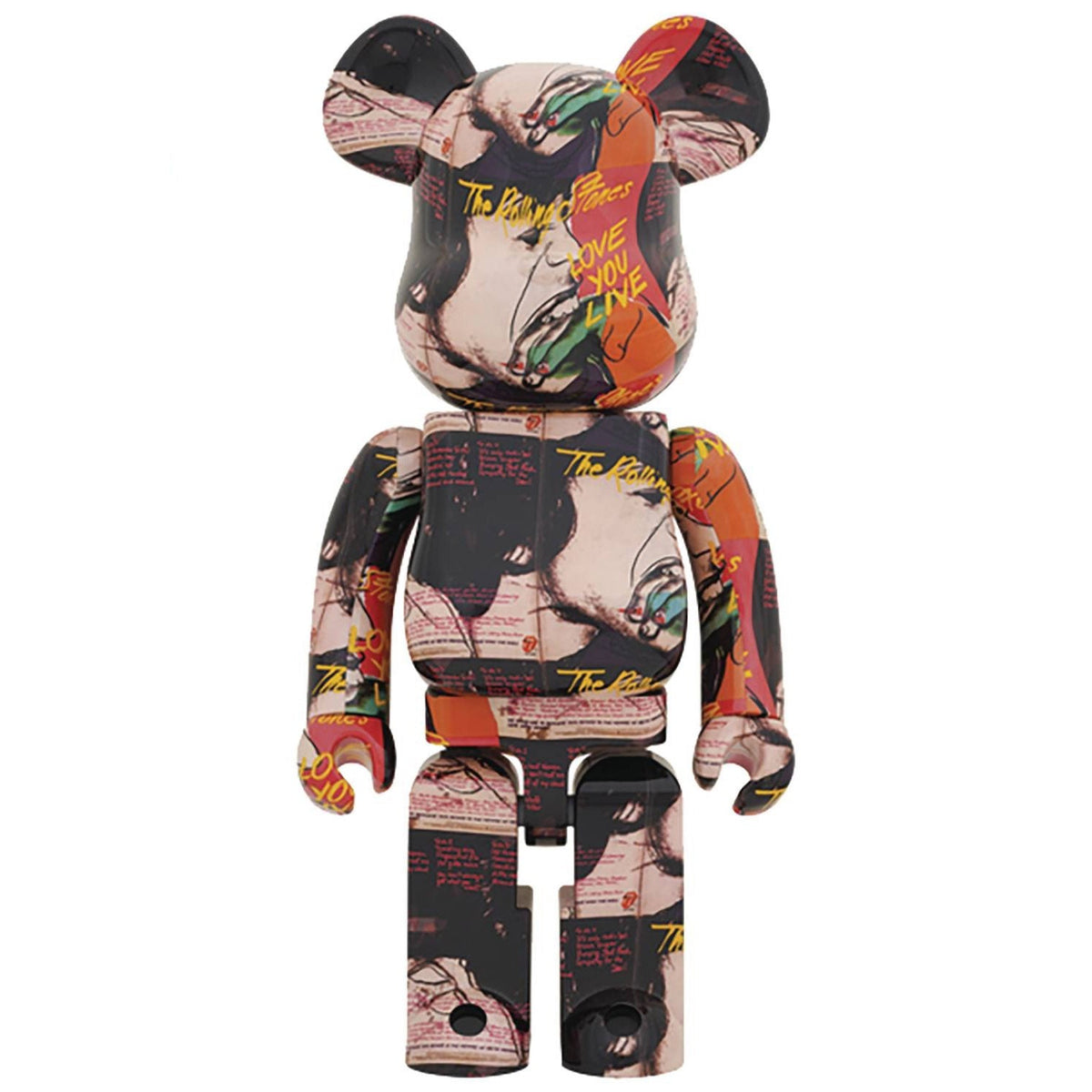 Medicom Japan Andy Warhol Rolling Stones Love You Live 1000% Bearbrick AUG229344I - COLLECTIBLES - Canada Main image