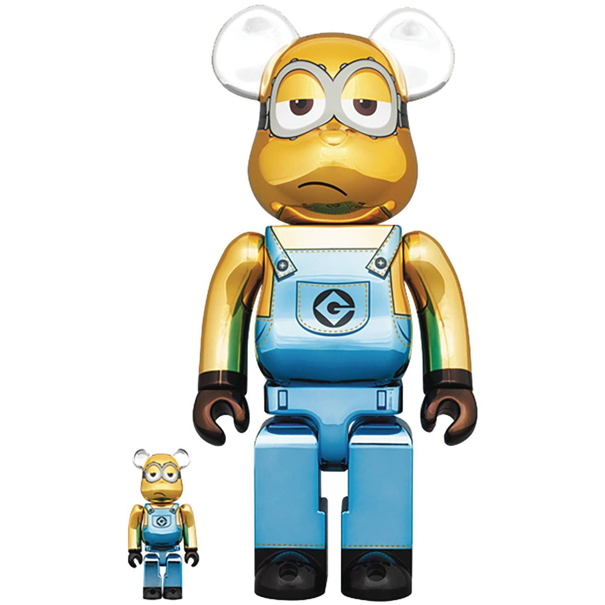Medicom Japan Minions Kevin Chrome 100% & 400% Bearbrick JUL228358I - COLLECTIBLES - Canada Main image