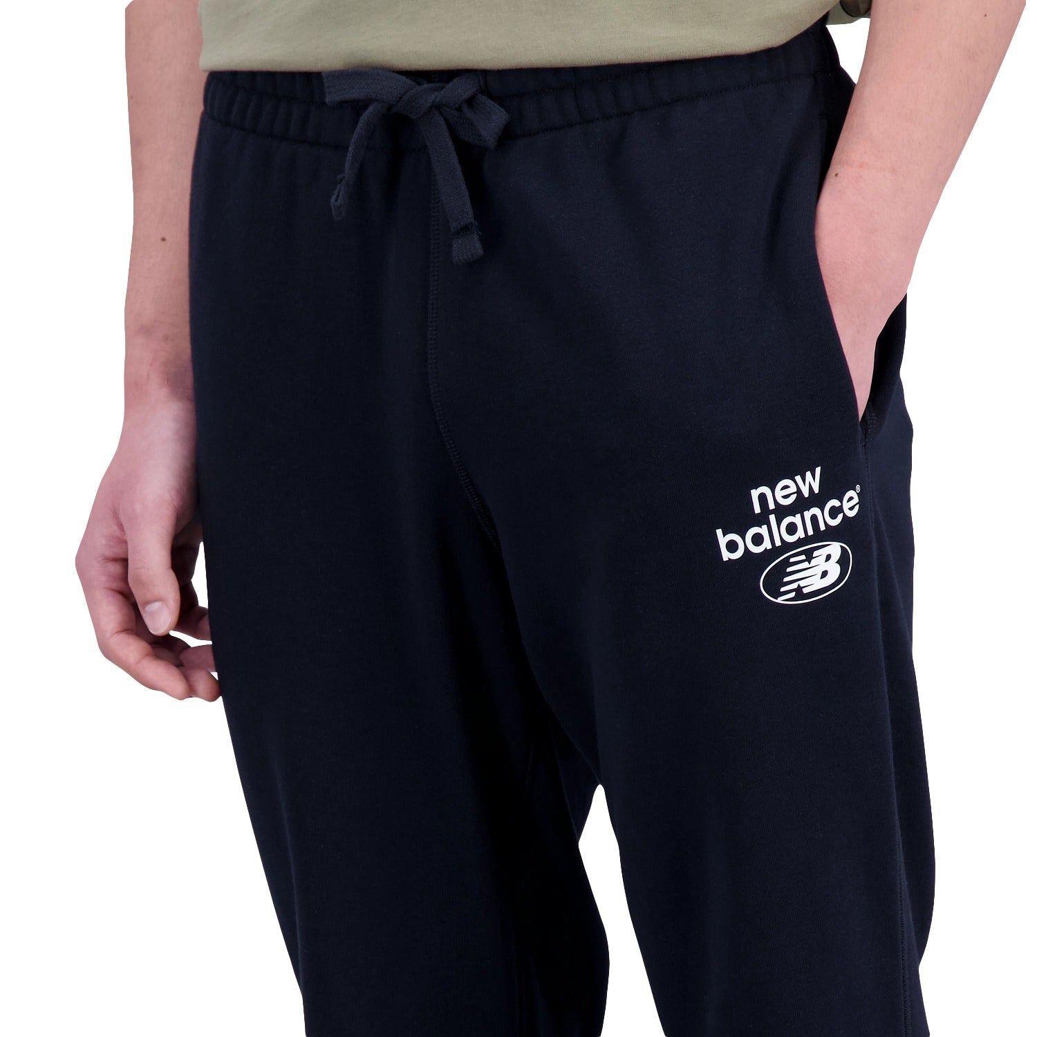 New Balance Men Essentials Reimagined French Terry Sweatpant Black MP31515-BLK - BOTTOMS - Canada